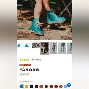 Aqua Blue DuckFeet Lace Up Boots for Women